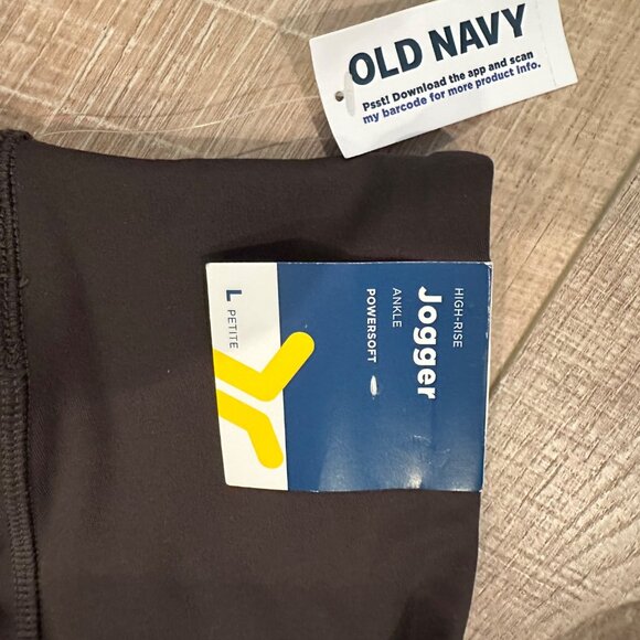 Old Navy Womens Powersoft High-Rise Jogger Go-Dry Pants L Petite dark olive NEW - Picture 9 of 9